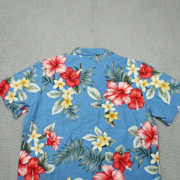 Aloha Wears Button Up Shirt Mens Medium Allover Floral Hawaiian Short Sleeve - Picture 8 of 9